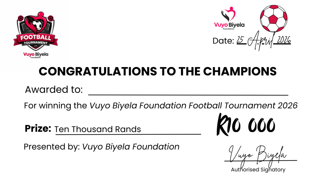 vuyo biyela foundation football tournament